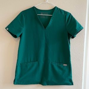 FIGS Hunter Green Casma Scrub Top